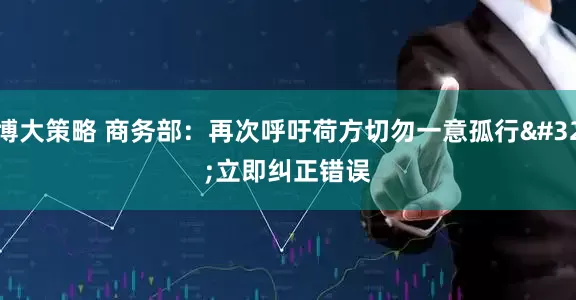 博大策略 商务部：再次呼吁荷方切勿一意孤行 立即纠正错误